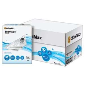  OfficeMax Copy Paper, 92 Bright, 5000 Sheets/Case, 8 1/2 