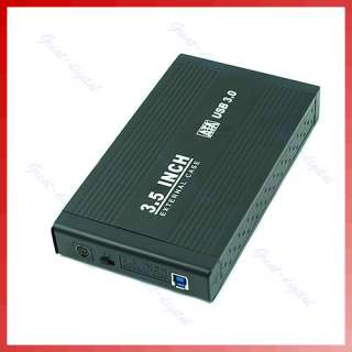   USB 3.0 SATA HDD Hard Disk Drive External Case Enclosure Black  