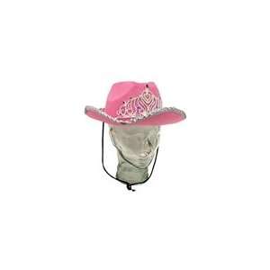  Pink Felt Rhinestone Cowboy Hats