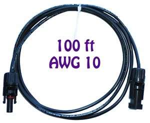 100ft AWG 10 Double Layer MC4 Solar PV cable extension  