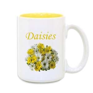  Daisy Mug Coffee Cup Yellow Interior 