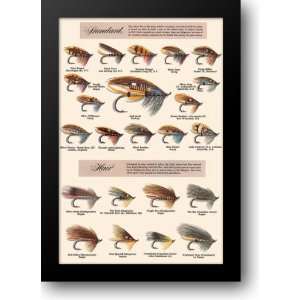  Fly Fishing Lures Standard and Hair 24x33 Framed Art 