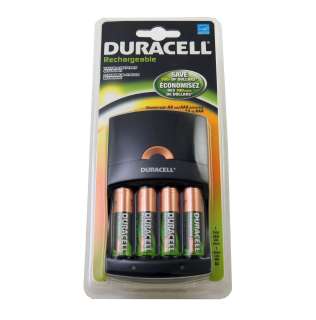 Duracell Charger Rechargeable 4ea AA NiMH batteries SEALED FACTORY 