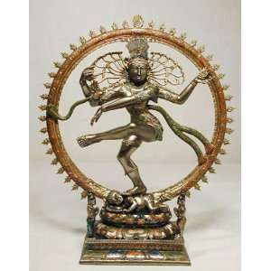  LORD NATARAJA Dancing Shiva Statue, Real Bronze Powder 