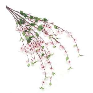  Pack of 6 Decorative Artificial Pink Dogwood Silk Flower 