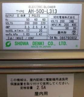 Showa Denki AH 500 L313 General Purpose Electric Blower  