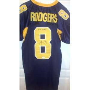  Aaron Rodgers CAL Jersey w/ BEAT STANFORD insc JSA COA Aaron Rodgers 