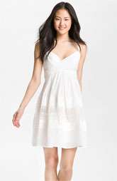 Jessica Simpson Crochet Panel Woven Cotton Dress $128.00