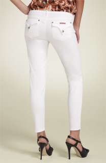Hudson Jeans Emily Super Skinny Crop Stretch Jeans (White 