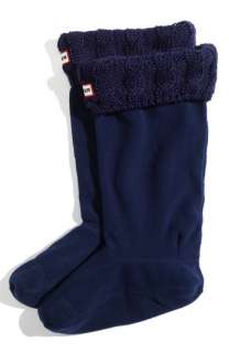 Hunter Welly Cabled Cuff Socks  