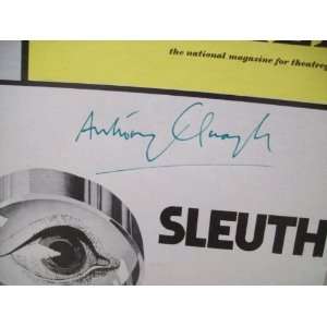 Quayle, Anthony Playbill Signed Autograph Sleuth 1971  