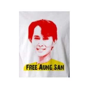  Free Aung San Suu Kyi Burma   Pop Art Graphic T shirt (Men 