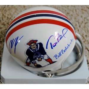   & Bill Belichick   Autographed NFL Mini Helmets