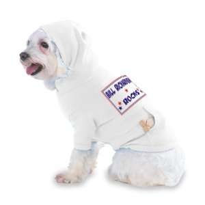 BILL RICHARDSON ROCKS Hooded T Shirt for Dog or Cat LARGE   WHITE