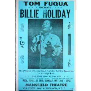 Billie Holiday Playing in NYC Poster