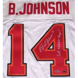 Brad Johnson Autographed/Hand Signed Tampa Bay Buccaneers White Reebok 