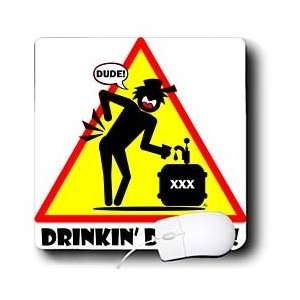   Caution Signs   DRINKIN DANGER triangle 1   Mouse Pads Electronics