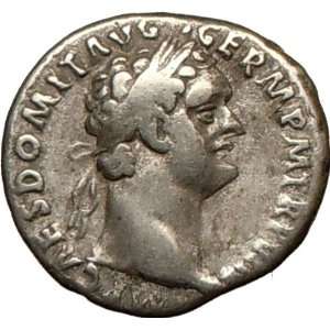 DOMITIAN 89AD Ancient Silver Roman Coin ATHENA Minerva WAR 