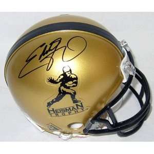 Eddie George Autographed Mini Helmet   Gold Heisman   Autographed NFL 