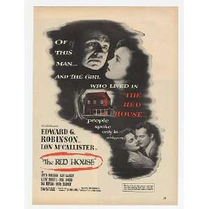  1947 Edward G Robinson The Red House Movie Promo Print Ad 