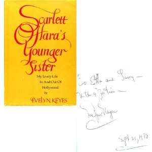 Evelyn Keyes Autographed/Hand Signed Scarlett Oharas Younger Sister 