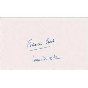  DNA Francis Crick & James Watson Signed Signatures 