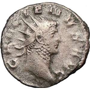 GALLIENUS 260AD Silver Authentic Ancient Roman Coin Laetitia Happiness