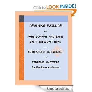 READING FAILURE ~~ WHY JOHNNY and JANE CANT OR WONT READ ~~ 50 