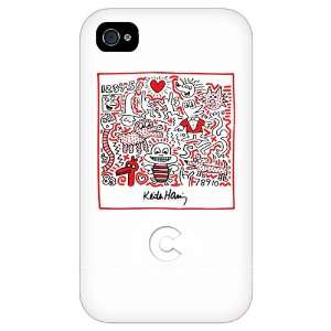 Keith Haring Collection Bezel Case for iPhone 4/4S All Bee, White