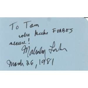  Malcolm Forbes One Of A Kind 1981 Autograph Page Jsa 