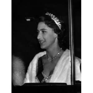 Princess Margaret Leaves Clarence House October 1955 to Dine with the 
