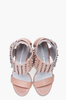 Camilla Skovgaard Taupe Studded Harness Heels for women  