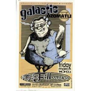  Galactic Fillmore Denver 2000 Concert Poster Signed