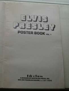 Elvis Presley Poster Book Vol 1 Collectors Edition 1977  