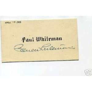  Paul Whiteman Jazz Big Band Signed Autograph   Sports 