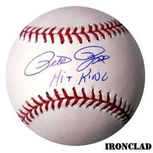  Pete Rose Signed Baseball w/ Hit King Insc. Sports 