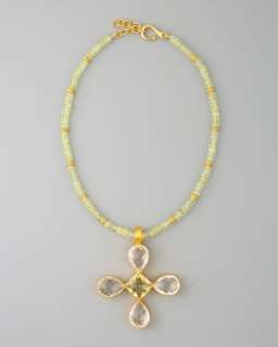 Yellow Cross Necklace  