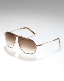 N1PMN Dsquared2 Metal Aviator Sunglasses, Rose Golden