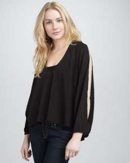 Long Sleeves Chiffon Blouse  