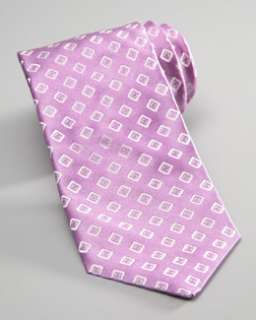 Ike Behar Squares Tie, Light Purple