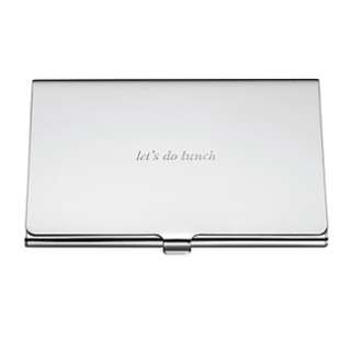 kate spade new york Silver Street Lets Do Lunch Business Card Holder 