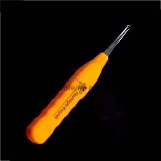 Yellow EarPick Ear Wax Remover Cleaner Cleaning Curette Tool with 2 