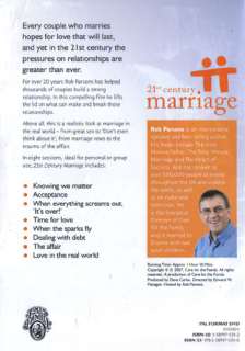   DVD Seminar 21st Century Marriage  Rob Parsons & Focus on the Family