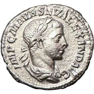 SEVERUS ALEXANDER 224AD Silver Ancient Rare Roman Coin PAX PEACE 