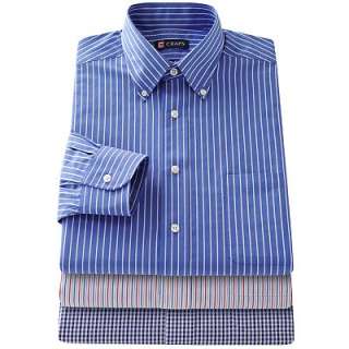 Chaps Classic Fit Patterned Broadcloth Button Down Collar Dress Shirt