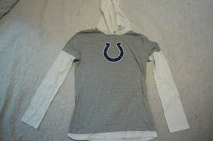 5660 LADIES WOMEN NFL Apparel INDIANAPOLIS COLTS Football Jersey Shirt 