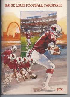 1981 St. Louis Cardinals Football Media Guide Jim Hart  