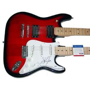 Steven Tyler Autographed Aerosmith Signed Doubleneck Guitar PSA