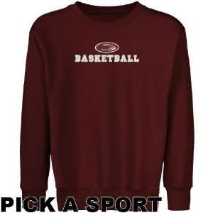  Elon Phoenix Youth Maroon Custom Sport Logo Applique Crew 