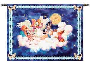 MOTHER GOOSE NURSERY RHYME BABY ROOM SHOWER GIFT TAPESTRY WALL HANGING 